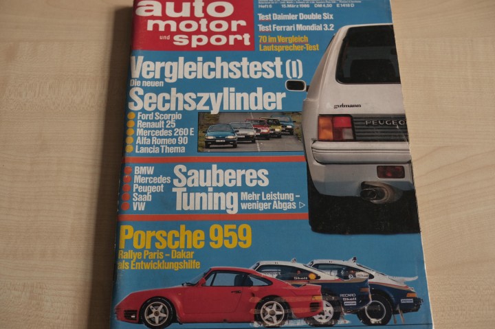 Deckblatt Auto Motor und Sport (06/1986)